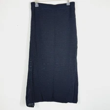 House Of Harlow 1960 Skirt Black Crochet Midi Pencil Size Large Side Slit