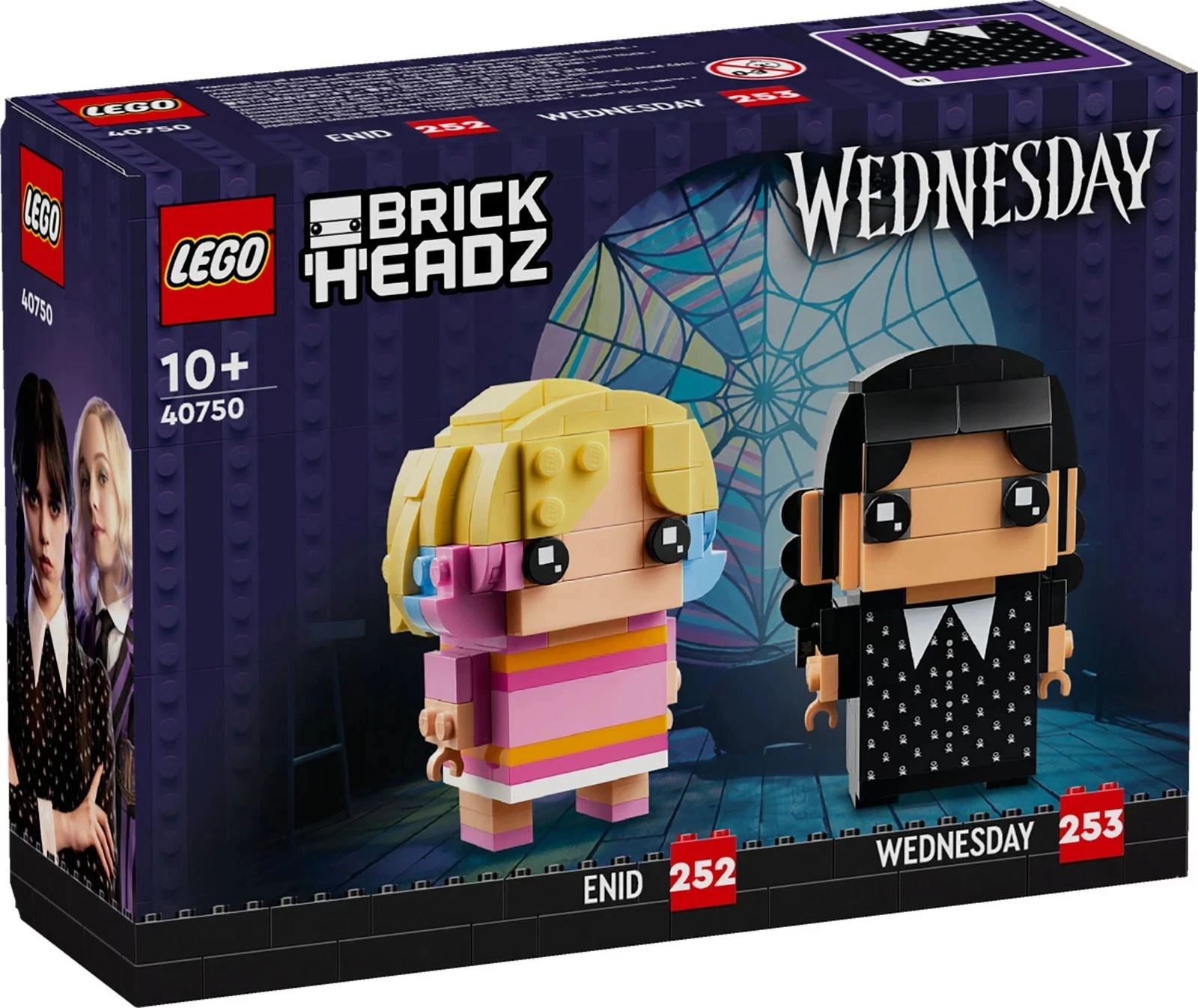 40750 WEDNESDAY & ENID brickheadz Wednessday adams family 253 legos lego set NEW
