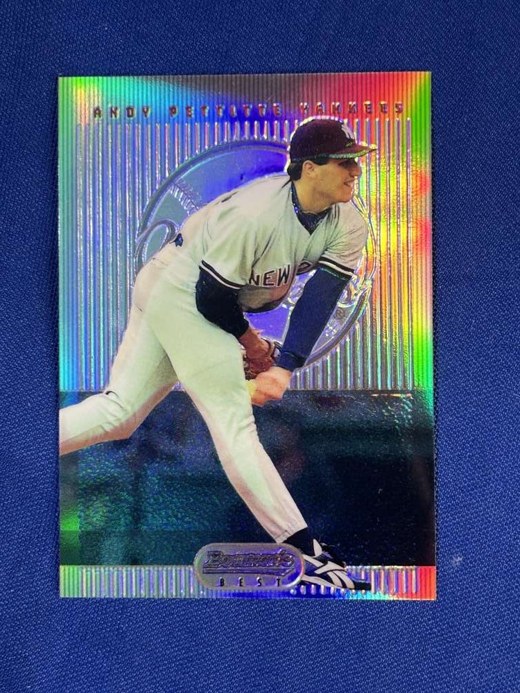 1995 Bowman's Best Refractors #B50 Andy Pettitte Yankees (Parallel 1:6) Blue 50