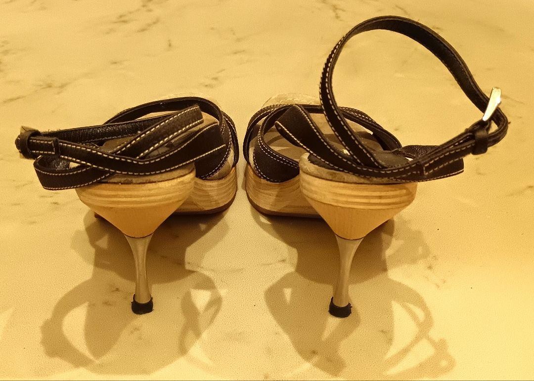 シューズ・サンダルその他 PRADA Women Shoes 1T631N085008 Brown PRADA Women's Strap Sandals EU 36.5 Leather Dark Brown From