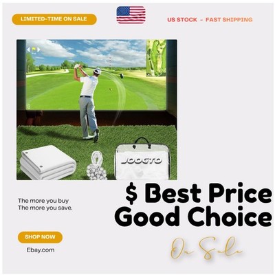 Durable High-Density Golf Simulator Impact Screen 9.8ft with Easy Clean Features
