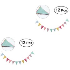  2 PCS Wimpel-girlande Bunting Banner Wiederverwendbares Geburtstagsbanner