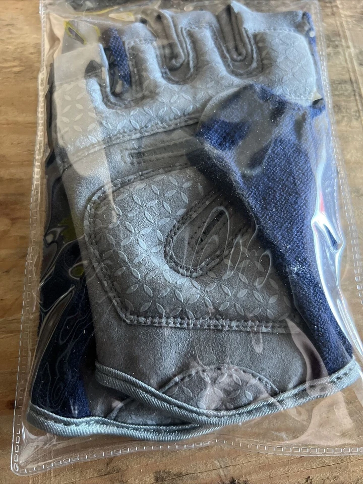 RunLites Cycling Bike Padded Fingerless Light Gloves With Battery Navy Sz Large - Image 4 of 4