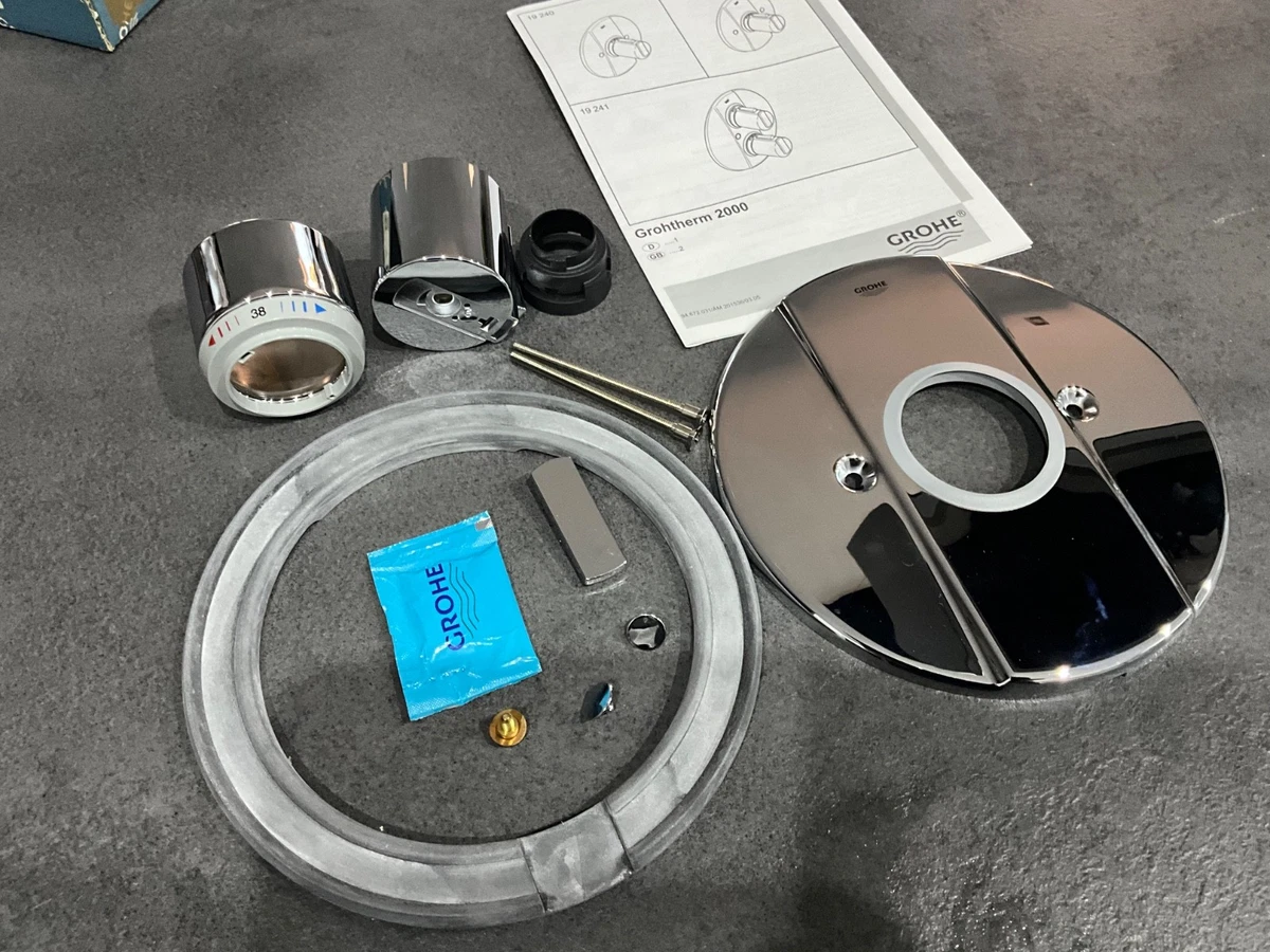 Produktbild von GR 47450000 Temperatur-Regeleinheit 1/2″ – Messing Mit Filter Und Absperrung, Passt Auf Viele GROHE Thermostate
