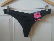 MAIDENFORM WOMEN'S BLACK INVISIBLE LOOK THONG PANTY, SIZE XL/8