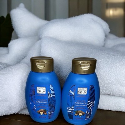 Pro Silk Salon Argan Oil Shampoo & Conditioner Set 14oz Color Safe Sulfate Free