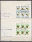 NEW ZEALAND 1966 HEALTH M/S PAIR ON PLAIN FDC’s (ID:016/D67291)