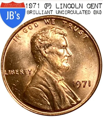 1971-P Lincoln Memorial Cent — photo from the most recent tracked eBay sale