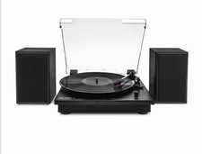 Victrola Montauk Vinyl Record Player Turntable 3-Speed Bluetooth Speakers Black