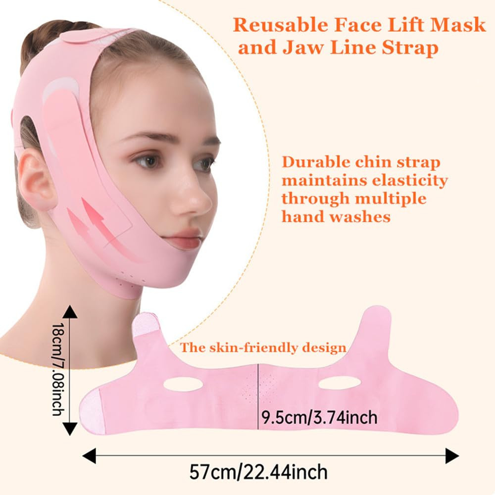 Chin Strap for Sleeping - Double Chin Reducer, Face V Line Lifting Mask, Reusabl