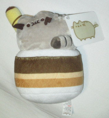 New Pusheen Box Culturefly Affogato Plush Stuffed Animal 6'' Coffee  Gund NWT