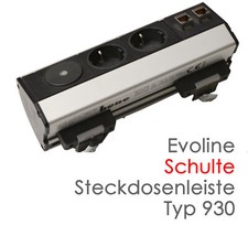 CORNER SOCKET SCHULTE 930 EVOLINE DOCK CUISINE 2 SOCKETS 2x LAN STAINLESS STEEL 91