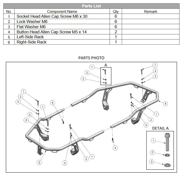 2024 2025 2026 Genuine Kawasaki Brute Force 750 Front Rack