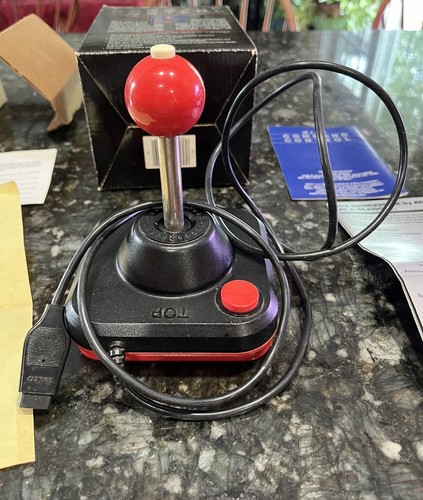 Wico Command Control “Bat” Red Joystick Atari Commodore With Box And Extras! - Picture 4 of 10