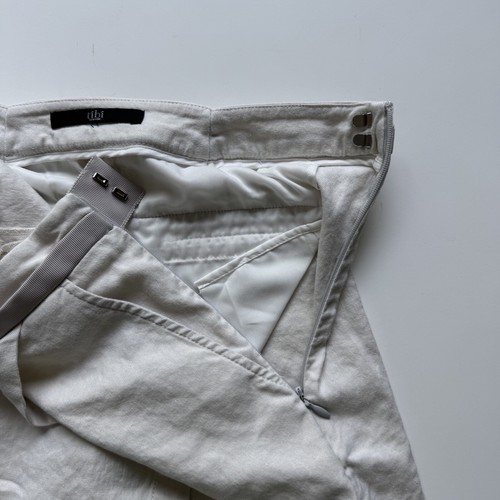 Falda corta de algodón elástica TIBI NEW YORK mezcla de lino para mujer 29 blanca - Imagen 5 de 15