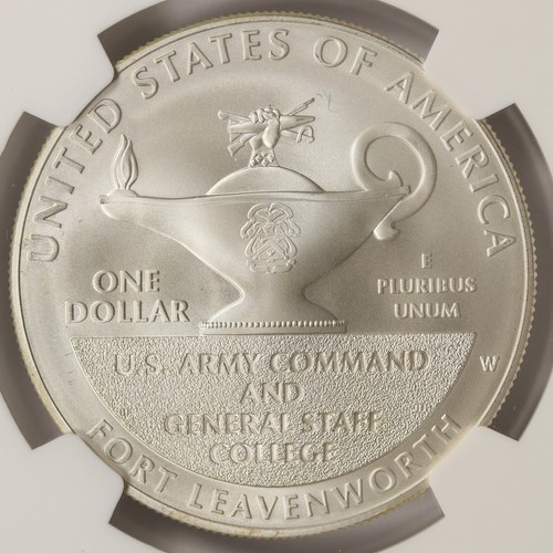 2013-W $1 5-Star Generals Marshall & Eisenhower Commem Silver Dollar NGC MS70 - Picture 4 of 4