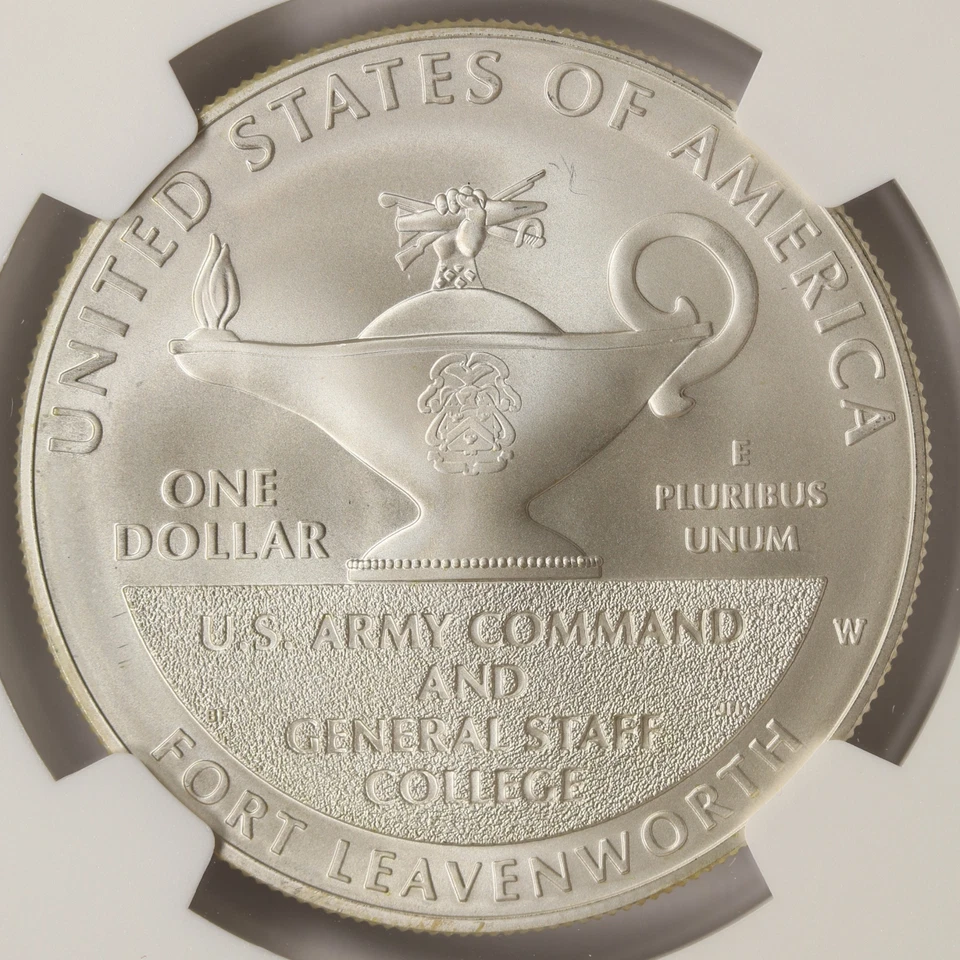 2013-W $1 5-Star Generals Marshall & Eisenhower Commem Silver Dollar NGC MS70 - Image 4 of 4