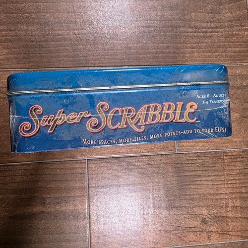 Vintage Super Scrabble 2004 Board Game Tin Edition BRAND NEW SEALED Rare - Picture 5 of 8