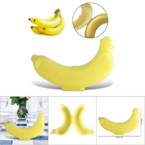 Cute 3 Colors Fruit Banana Protector Box Holder Case Lunch Container Storage - Picture 8 of 8