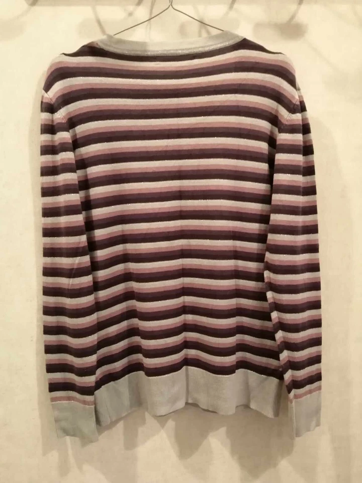 Pull gris et violet viscose élasthanne T40 Burton of London (2311037) - Photo 4/4