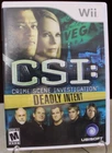 CSI: Crime Scene Investigation - Deadly Intent (Nintendo Wii, 2009) Not Tested