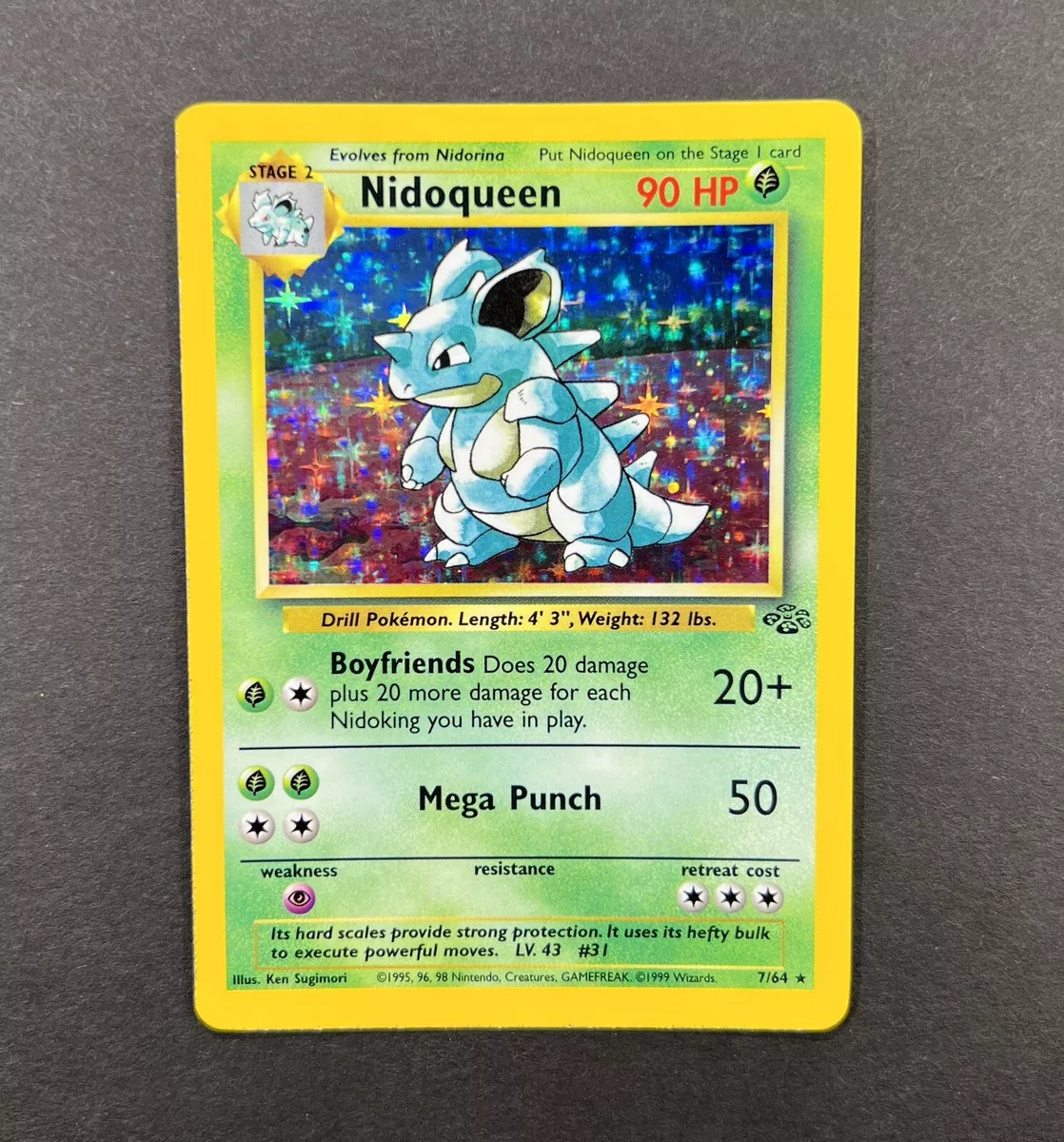 Pokemon Jungle Rare Holo Nidoqueen #7 