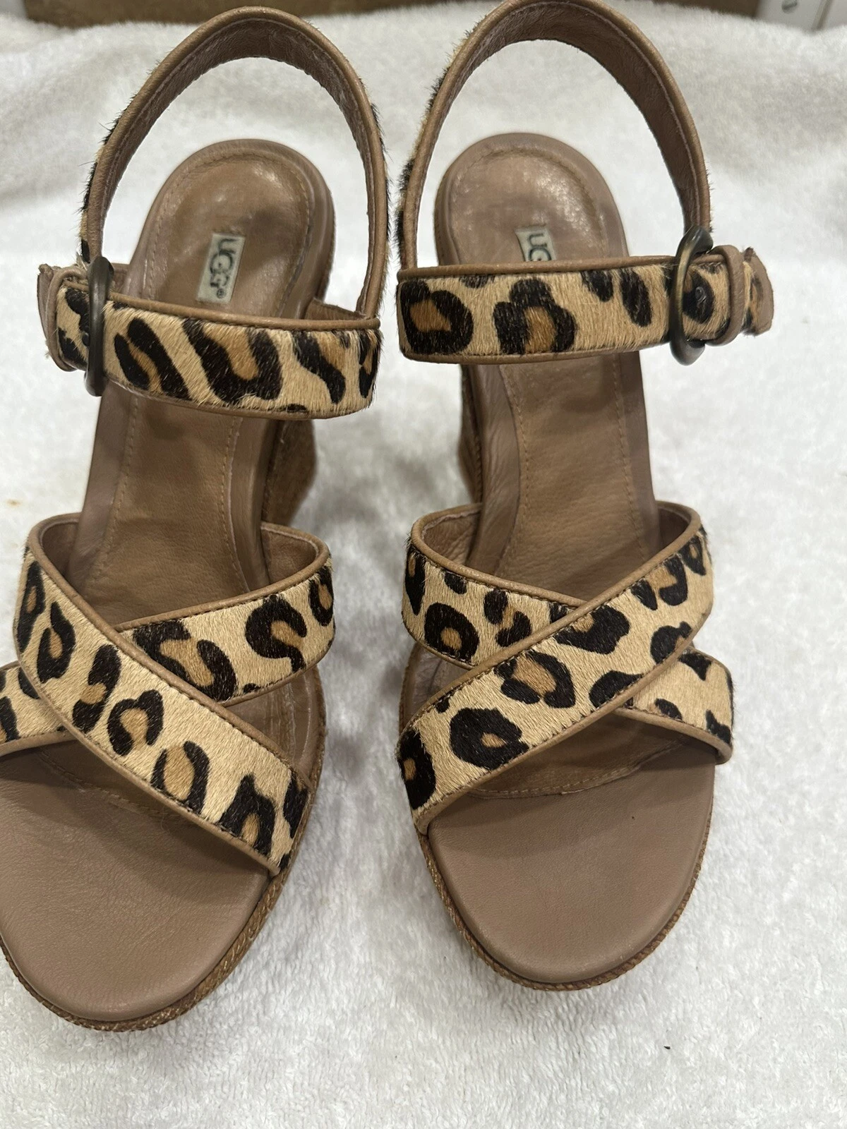Zeppe UGG con stampa animalier in pelo di vitello taglia 8