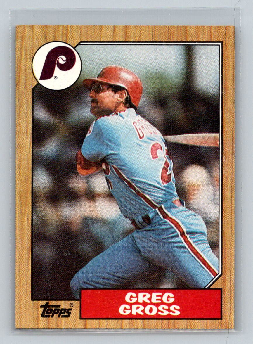 1987 Topps #702 Greg Gross Philadelphia Phillies Baseball Card