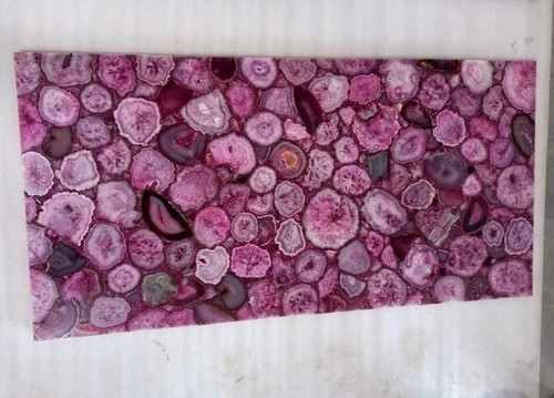 Luxury Pink Agate Dining Table Top | Natural Agate Slab | Agate Coffee Table Top - Picture 5 of 8