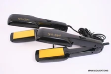 Lot of 2 Straightening Hair Iron Flat 1.5" Plates Solid Gold C335A Black