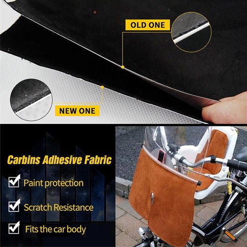 Self Adhesive Faux Suede Fabric Wrap Film Sticker Stretch DIY Car Interior Craft - Picture 7 of 27