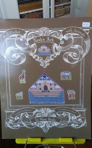 Counted cross stitch charts only Mary Beale Noah's Ark Wall Pocket with Animals