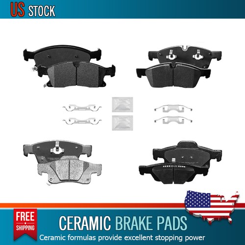 Front Rear Ceramic Brake Pads for 2011 - 2018 Jeep Grand Cherokee Dodge Durango - Bild 1 von 9