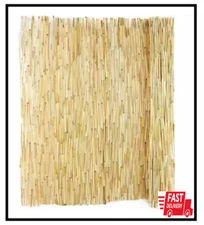 4 ft. H x 8 ft. L Tan Bamboo Reed Fencing Panel Decorative Screen Fence