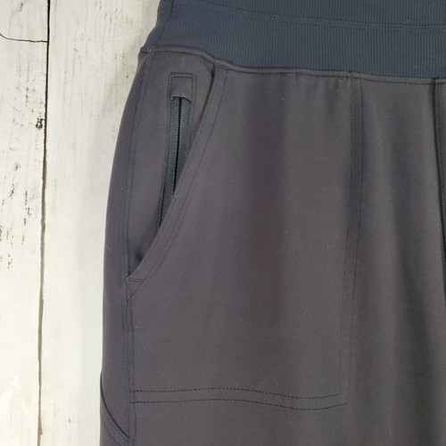 Athleta Women's Black Joggers Size Small Zipper Pockets Athletic Workout Stretch - Picture 2 of 10