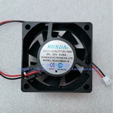 1 PCS RUNDA Fan RD6025B24L-A DC24V 0.09A 6cm 60 60 25mm 2 wire Cooling fan