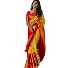 Yellow Colore Designer Bold And Beautiful Saree Indian Traditional Saree