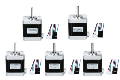 Sale】 5PCS Nema17 stepper motor 0,4 Nm   56Oz  40MM 1.7A 1.8degree  3dprinter