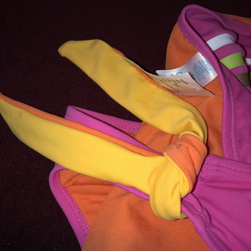 Limited Too, New Girl’s Size 18 Bikini, Orange & Pink Flowered bottoms - Picture 9 of 12