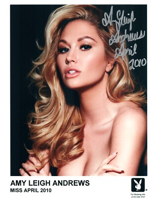 American Model Amy Leigh Andrews Signed 8x10 Photo #9 Comes with COA April 2010