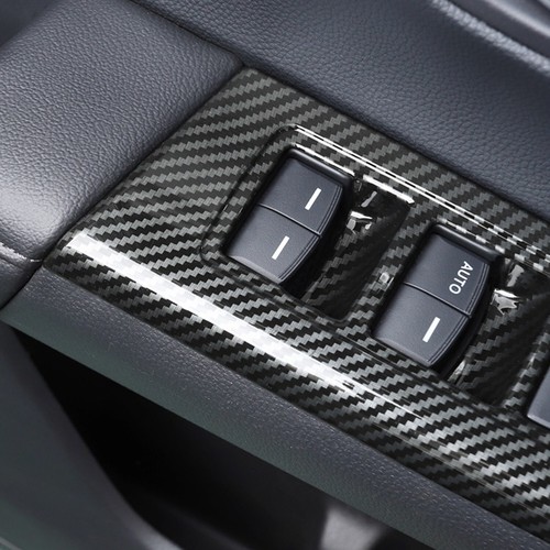 para Honda CR-V 2023 2024 negro carbono puerta reposabrazos ventana cubierta elevadora borde 4 piezas - Imagen 7 de 11