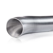 Tubo flessibile in acciaio inox tubo di ventilazione flessibile 1 strato Ø75 - 125 mm lunghezza 5 m