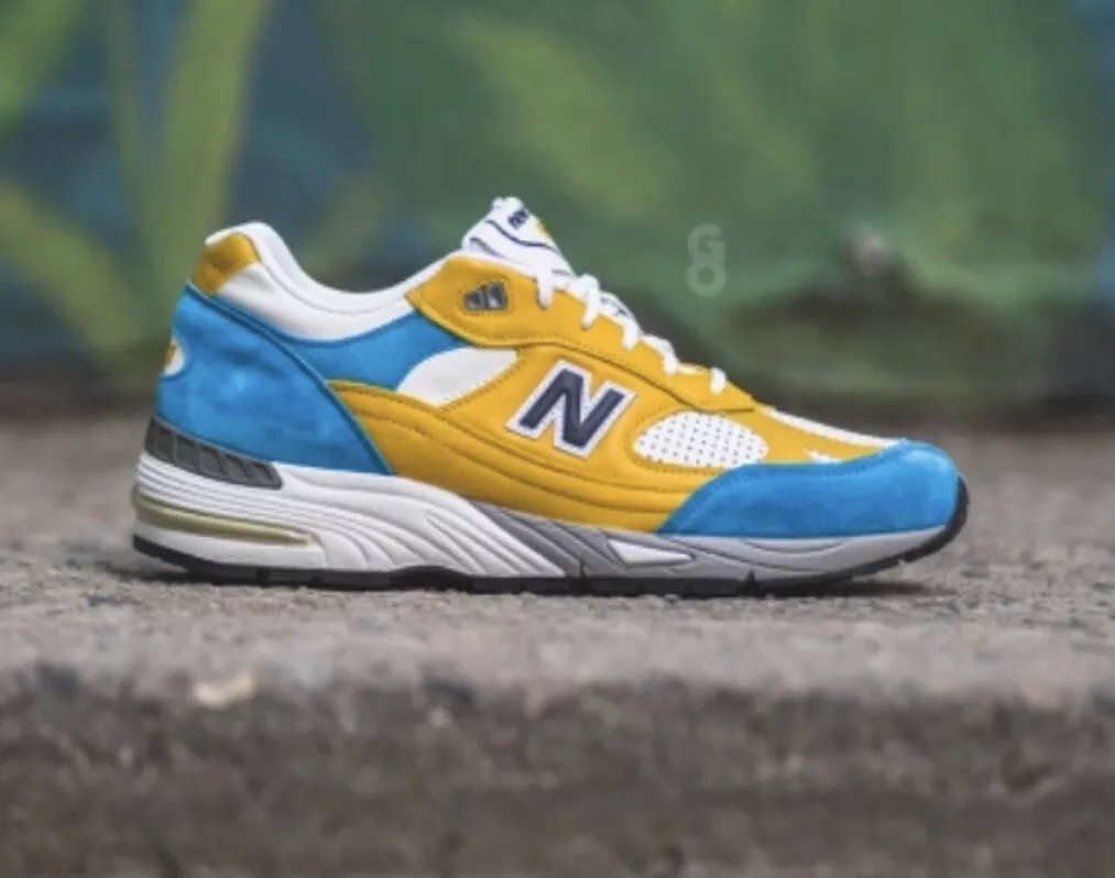 SNS X New Balance 991 Yellow/Blue Made In England Men’s Size 9.5 ( M991EF)  993