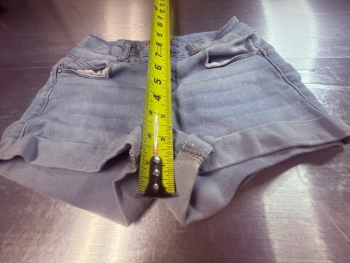 Women's Wax Jean Cuffed Light Faded Stretch Jean Shorts Size XS - Picture 3 of 20