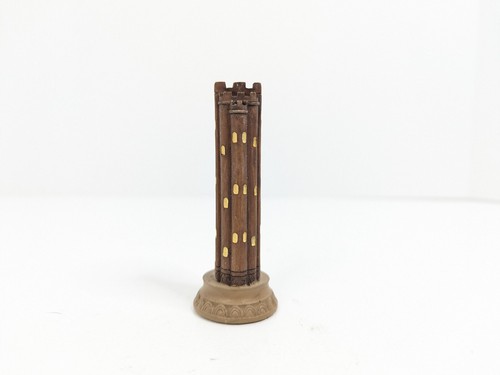 Chess Piece Medieval Chess Set Replacement Rook Black Ceramic 3.5" - Picture 2 of 24