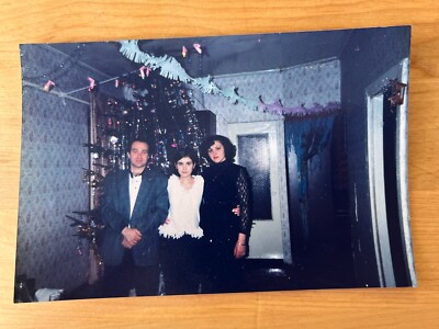 1990s Young Woman New Year Young Guy Fashion Style Vintage photo