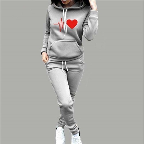 2 Piece Set Women's Tracksuit Hoodies Sweatshirt Pants Women Sport Suit Winter