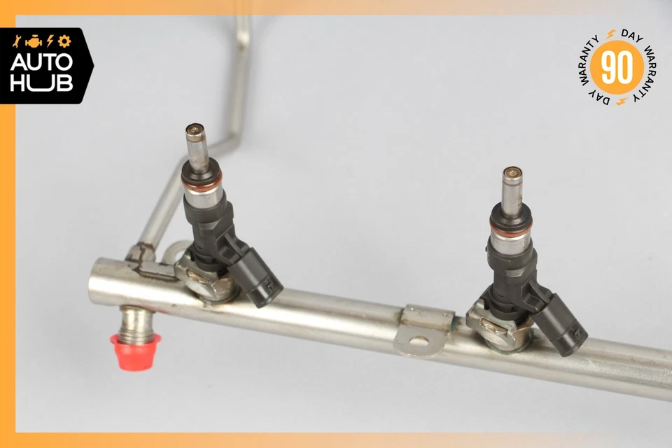 Рельса топливной форсунки двигателя 07–12 Mercedes W211 E63 SL63 CL63 AMG с форсунками изготовитель оборудования - Изображение 3 из 4