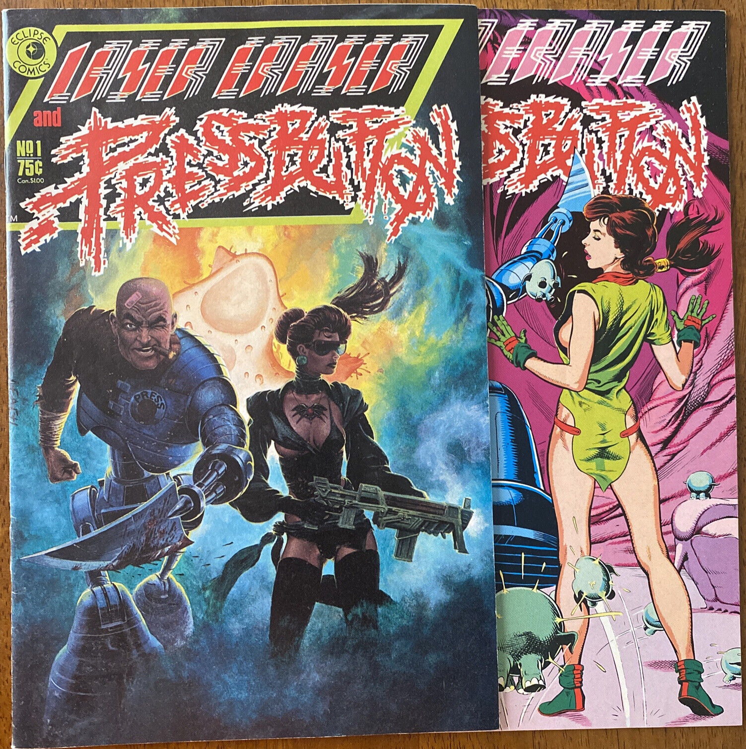 Laser Eraser and Press Button #1 - 2 Eclipse Comics 1985 (2 Issues)