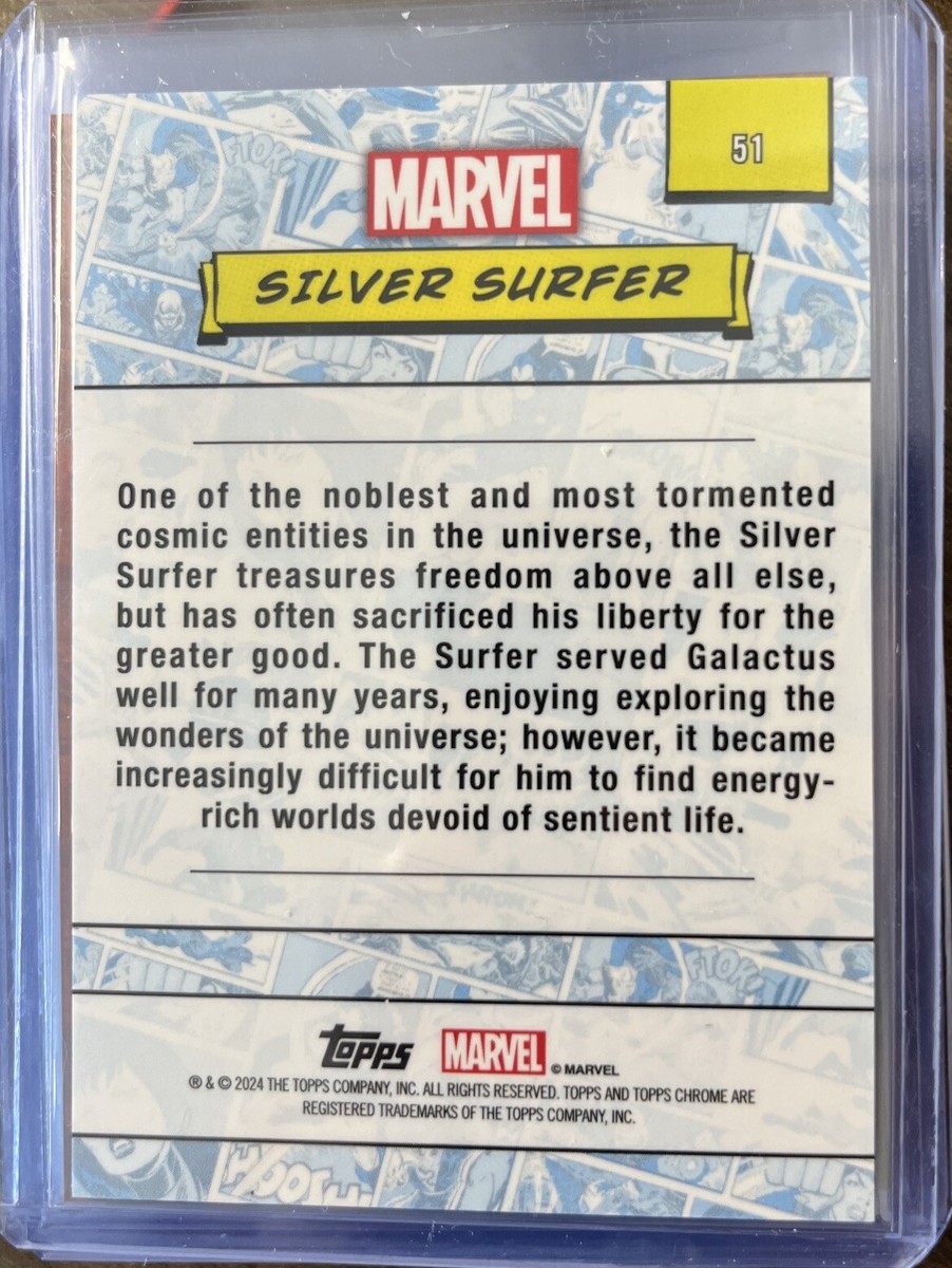 2024 Topps Chrome Marvel - Silver Surfer #51 - Orange